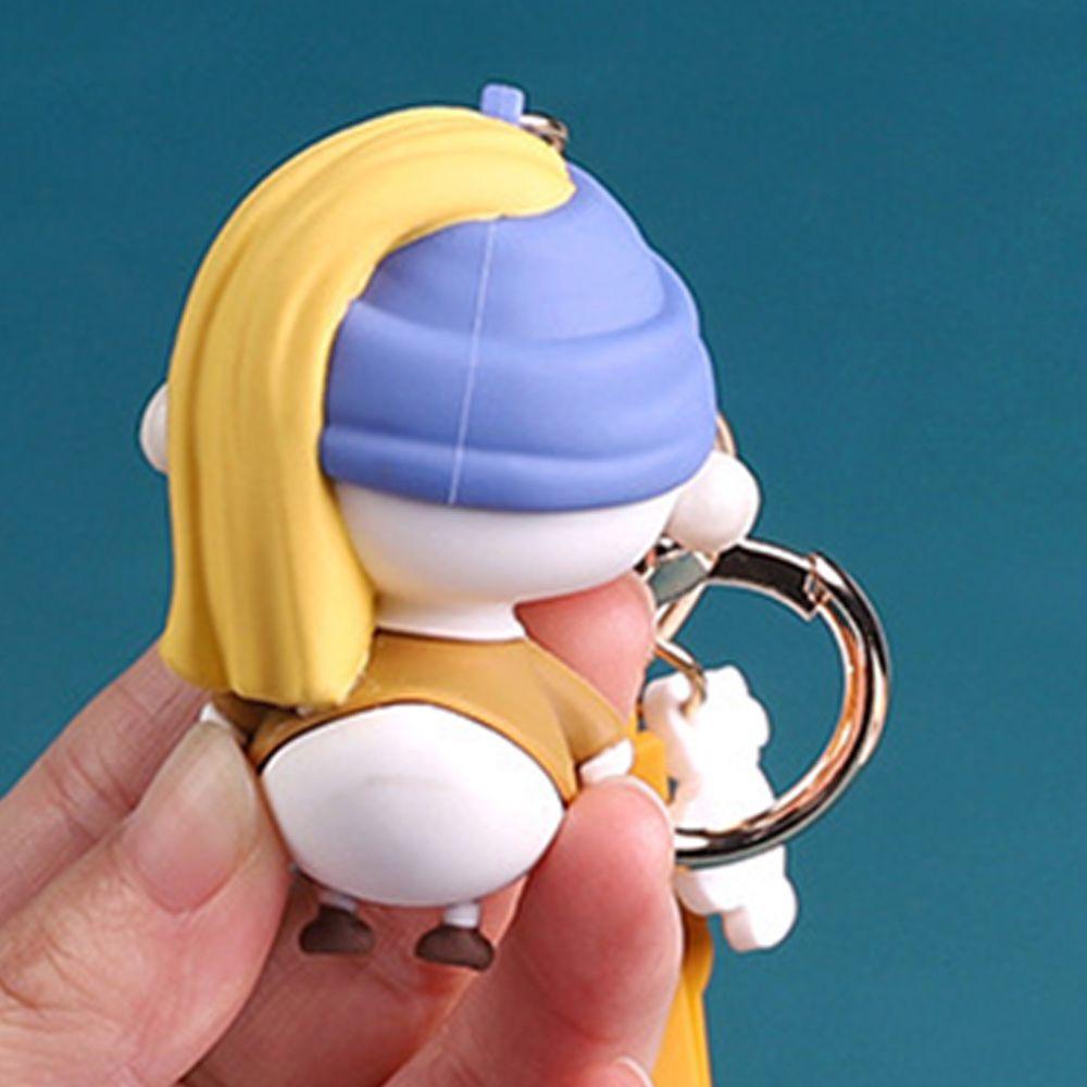 [Elegan] Gantungan Kunci Wanita Lucu Dekorasi Hadiah Resin Artis Bebek Tiup Gelembung Duck Key Holder