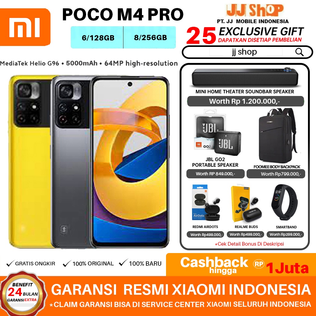 XIAOMI POCO M4 PRO 8/256 6/128 GB RAM 8GB 6GB ROM 256GB 128GB GARANSI RESMI