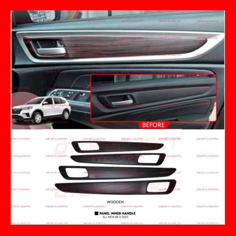 Panel Inner Handle Honda BRV 2022 Up Wood Kayu