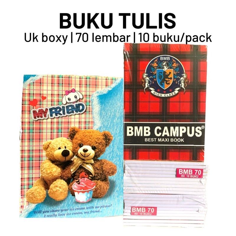 

Buku tulis boxy BMB CAMPUS isi 70 lembar (10 buku)