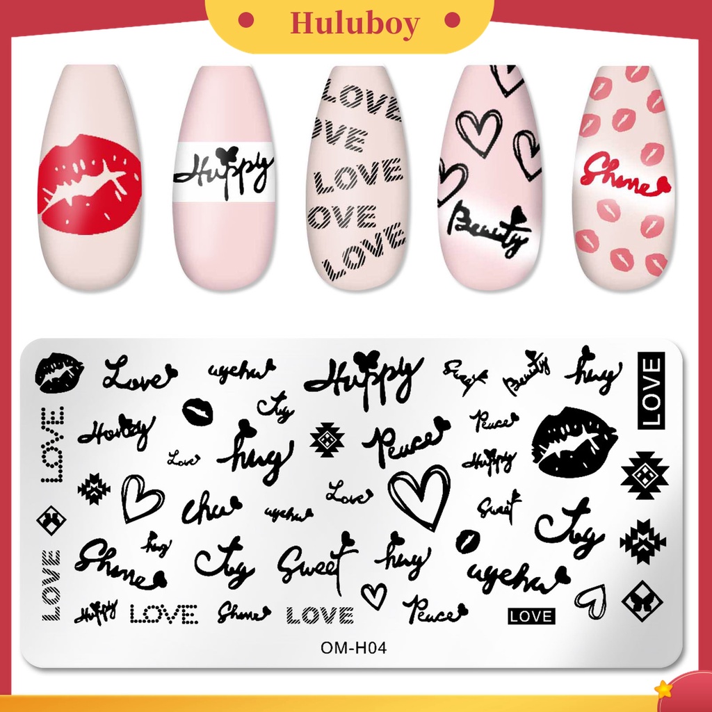 Huluboy Huluboy♡ Plat Stempel Kuku Efektif Presisi Untuk Salon