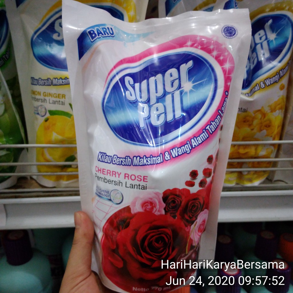Sale Super Pell Pembersih Lantai Cherry Rose Refill Pouch 770ml mmdeWRnUXQx5Eg