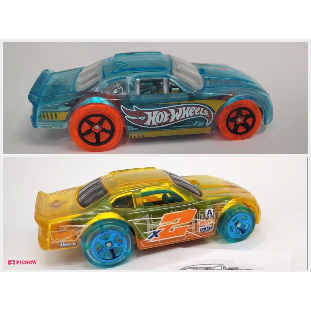 Diecast Hot Wheels STOCKAR HW BIRU KUNING Hot Wheels Mobil LOOSE Balap Ban Bening Mainan Anak