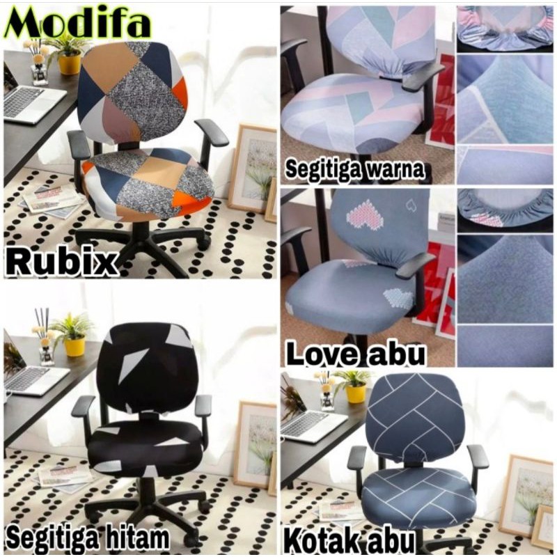 Sarung kursi putar OFFICE CHAIR-Cover kursi kantor elastis size: M+