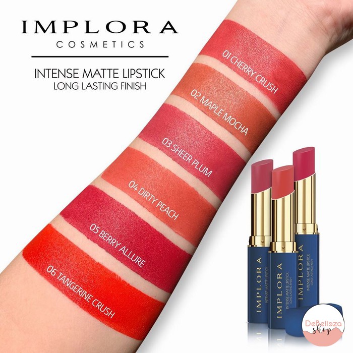 IMPLORA Intense Matte Lipstick Long Lasting Finish - Lipstik Implora