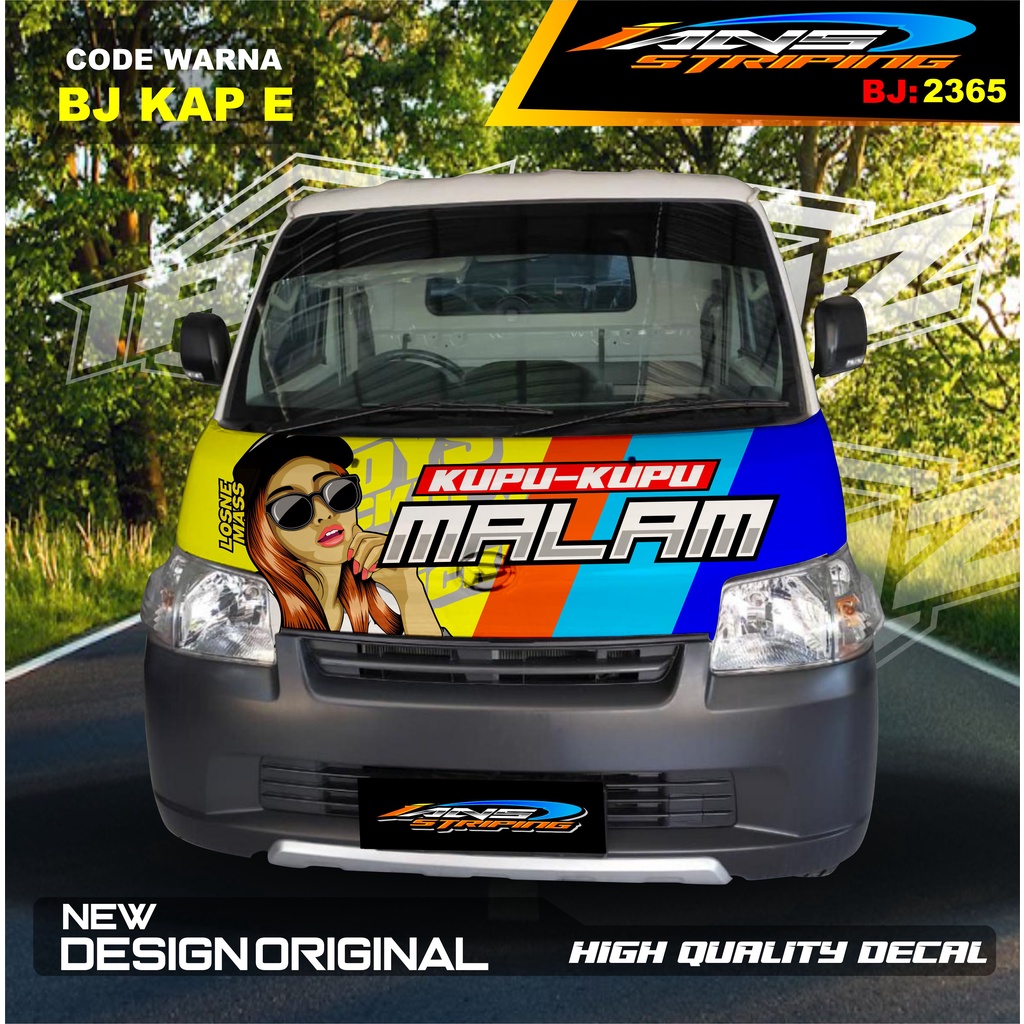 STICKER VARIASI KAP KABIN DEPAN MOBIL GRANMAX PICK UP / VARIASI STIKER KABIN DEPAN PICK UP / DECAL STIKER KABIN CARRY PICK UP L300 DLL