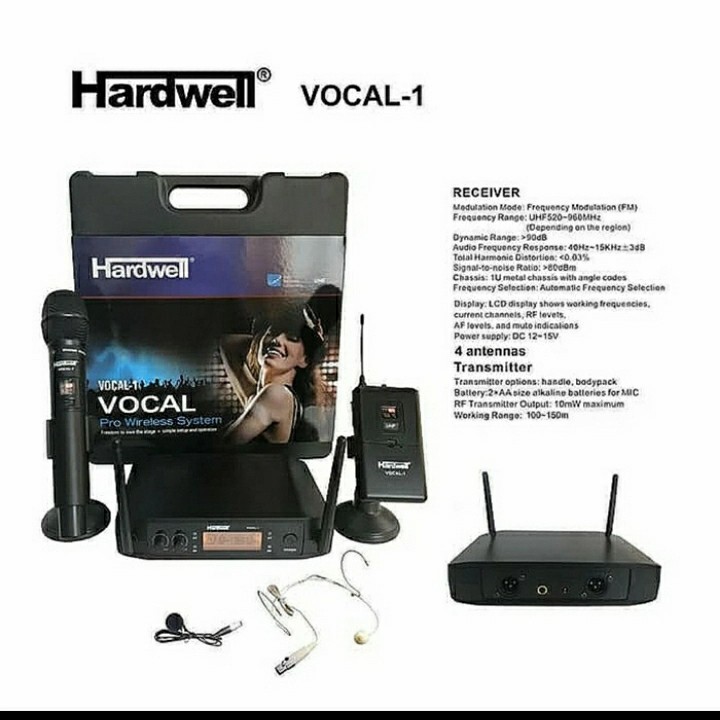 Mic Wireless Hardwell Vocal 1 Hardwell Vokal 1 Vocal 1 Handle Clip On