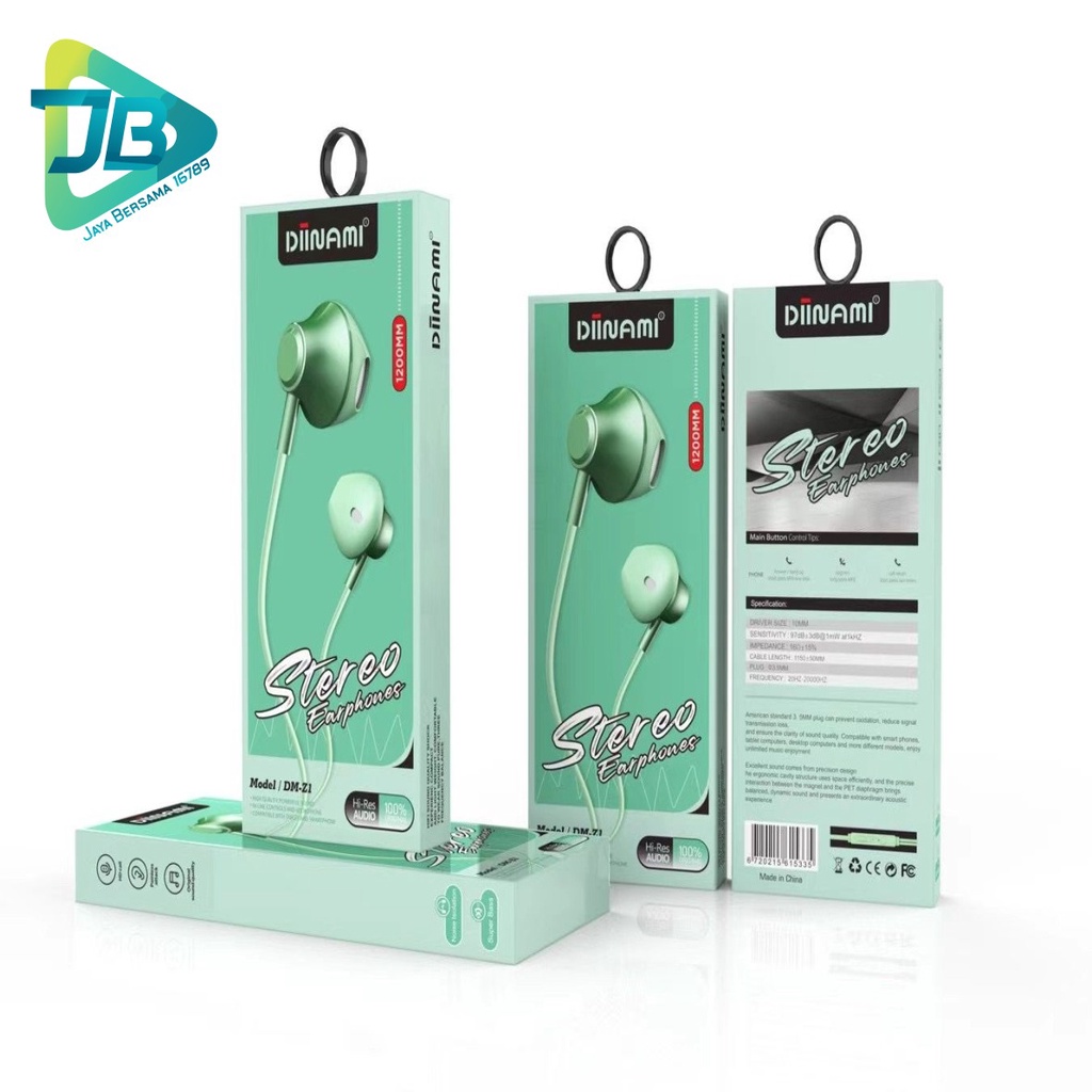 BM076 Headset earphone Hf macaron DIINAMI Z1 METAL super extra BASS for oppo Samsung vivo xiaomi JB4844