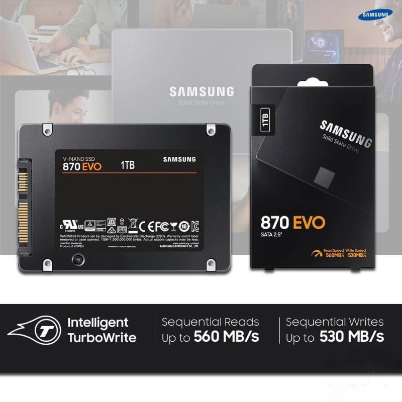 SAMSUNG SSD 870 EVO 1TB / 2TB / 4TB SATA III GARANSI RESMI BINTANG MAS