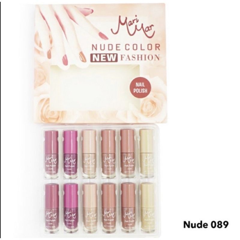 Marimar Nail Polish Nude Color/ 12 Pcs / 1 Box Series