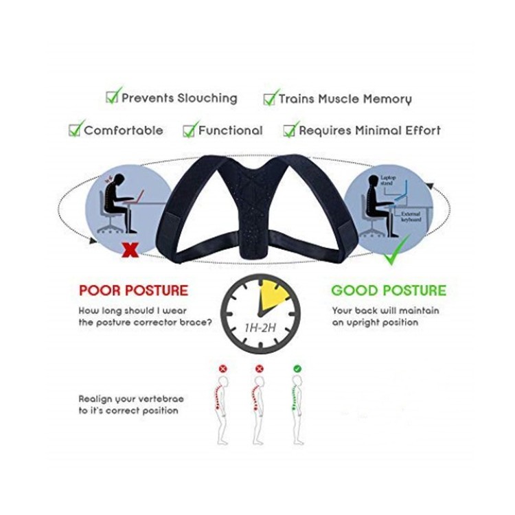 ALAT KOREKTOR POSTUR PUNGGUNG BAHU PENEGAK BUNGKUK KORSET TERAPI LA037B5 BACK CORRECTOR PENYANGGA