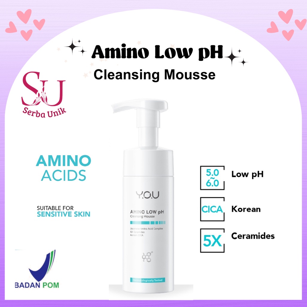 You Amino Low pH Cleansing Mousse 150ml 5X Ceramides | Pembersih Wajah