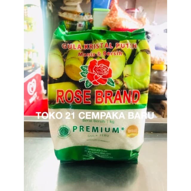 Rose Brand Gula Premium Hijau 1 KG | Gula Pasir Murah 1KG 1000g 1000 g