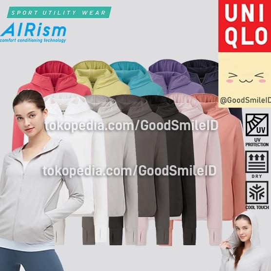UNIQLO AIRism JAKET MESH HOODIE UV PROTECTION JACKET WANITA JASTIP 1