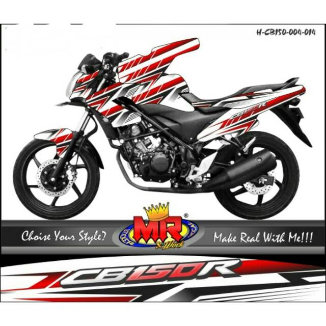 Decal Dekal Cb150r Old Lama Putih Merah Stiker Sticker Cb 150 R