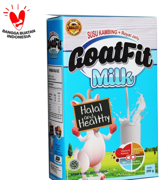 

NEW GOATFIT MILK PUTIH susu Kambing ettawa plus Royal jelly