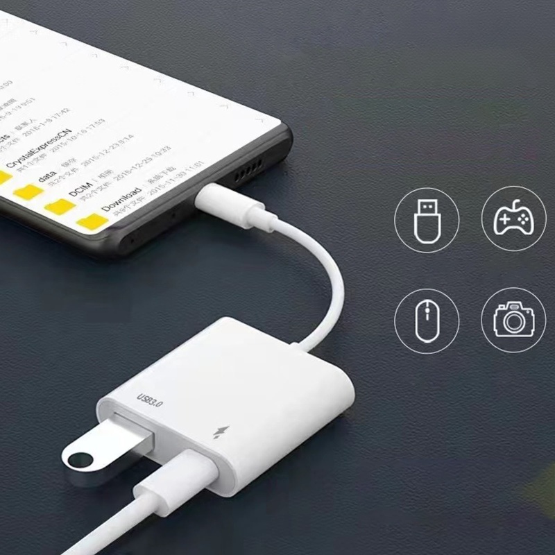 Vivi Adapter Splitter USB-C Otg Premium Dengan Power Supply Transmisi Kecepatan Tinggi Tipe C