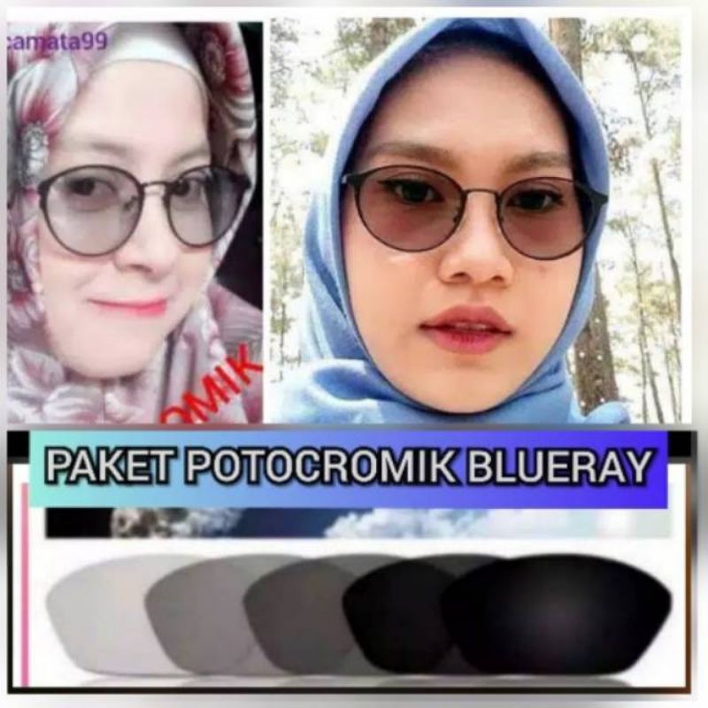 kacamata lensa bluecromic atau photocromic blueray bisa normal minus plus cilinder tergantung permintaan sampai minus 5 cyl 2 harga masih sama tulis saja pesanan kaka di catatan saat order free box lap cairan pembersih kode 9614 size50-16-134