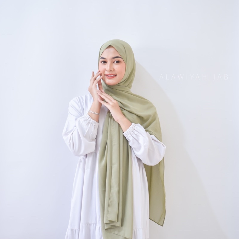 PASHMINA PANJANG EXCLUSIVE ALAWIYAHIJAB 185x75 cm-Matcha