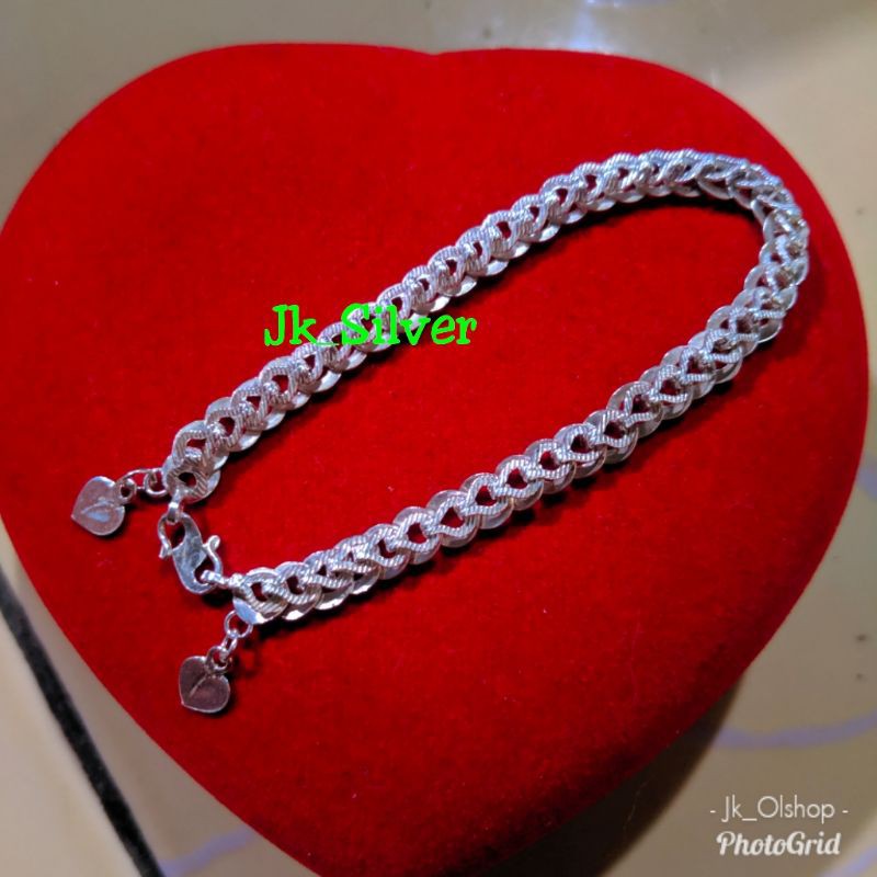 GelangTtangan Dewasa Motif  Lipan (perak murni)