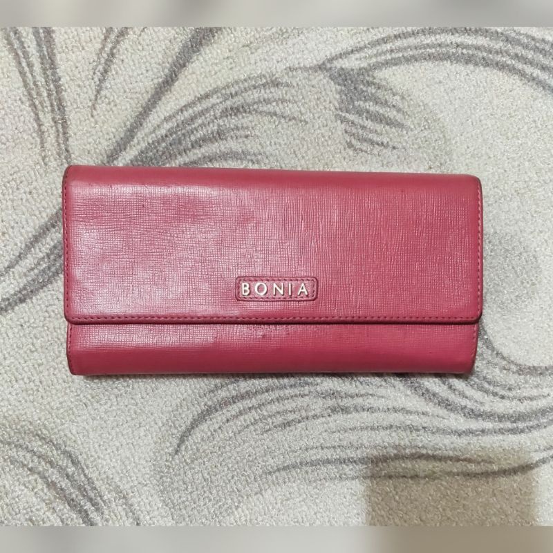 Dompet BONIA Trifold Long Wallet Authentic (preloved)
