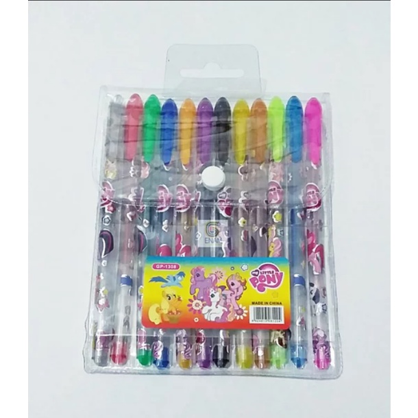 

Pulpen Glitter warna Little Pony 12 Pcs