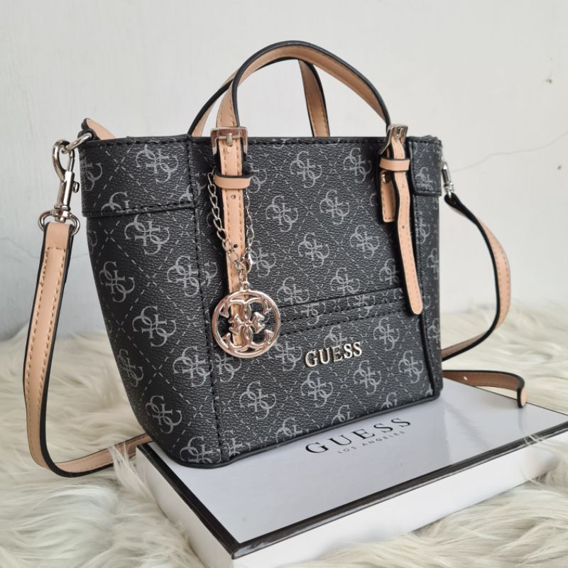 (WODB)promo delaney mini logo coffee brown ,white ,black petite bag gb batik gs tas