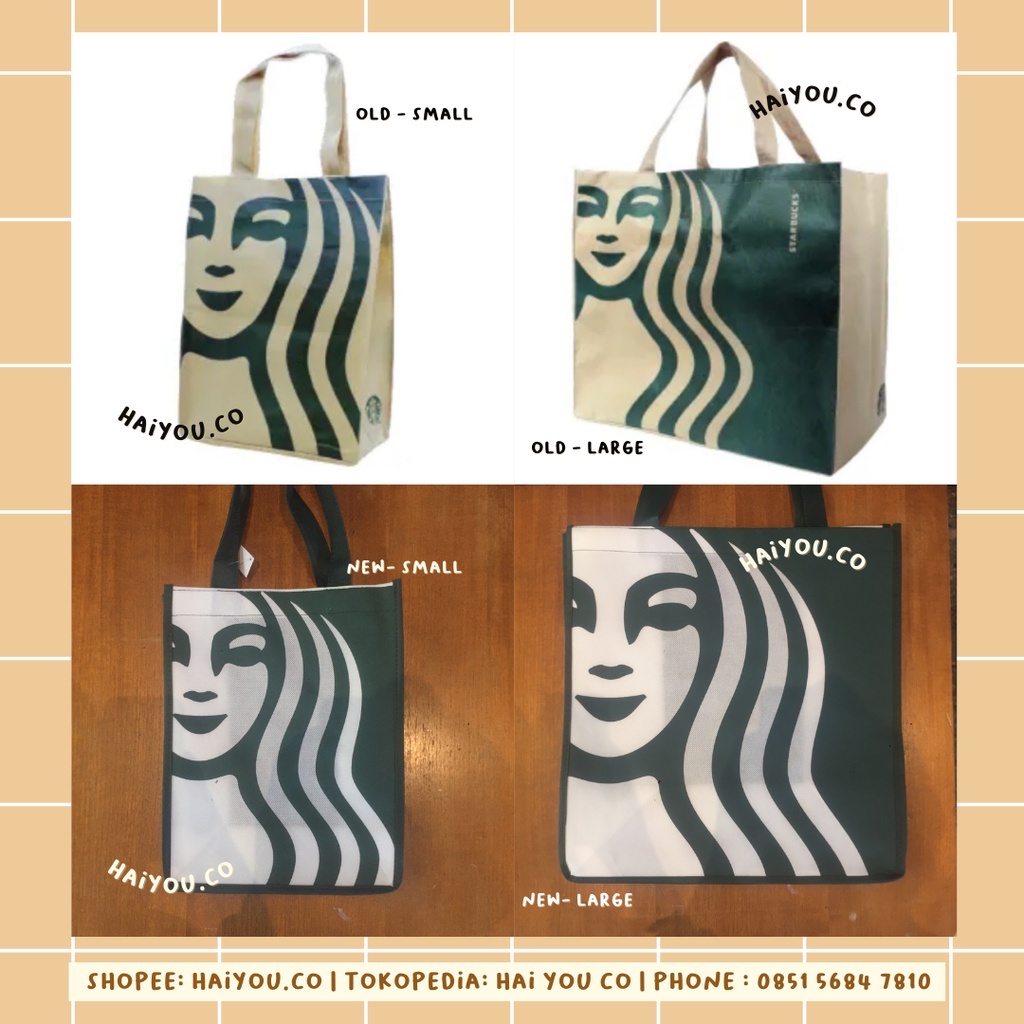 Tas Spunbond Starbucks Ori (Tas Tumbler Starbucks / Reusable Bag Starbucks / Tas Spunbond Chatime / 