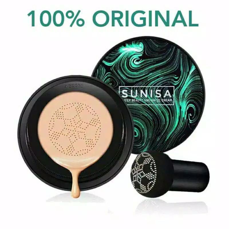 SUNISA Mushroom Head Air Cushion BB CC Cream moisturizing Foundation 100% Ori CC CREAM WATERPROOF