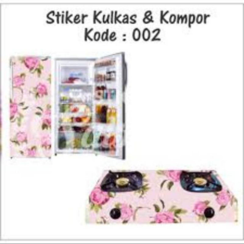 Stiker set kulkas dan kompor