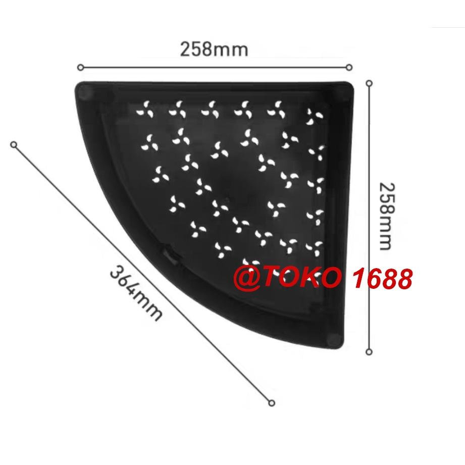 Model Terupdate Triangle rak dapur plastik rak troli rak susun serbaguna 4 layer dengan roda