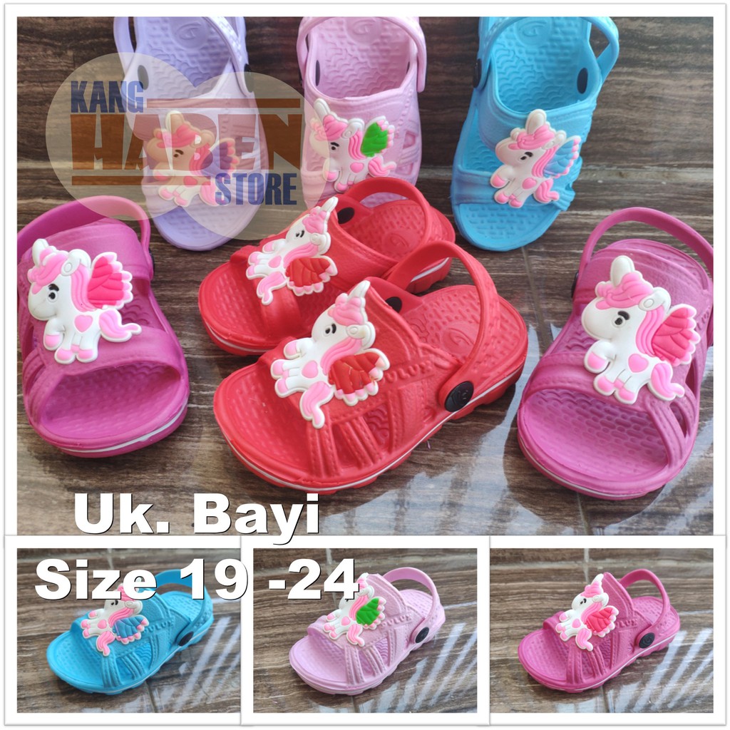 271EP Sandal Kokop Tali Anak Bayi Perempuan Karakter Kuda Poni Original Dulux