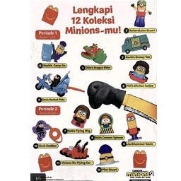 Minion 2 Happy Meal McDonald 2022 Despicable Me 3 Ori segel Minion Tray Mcdonald