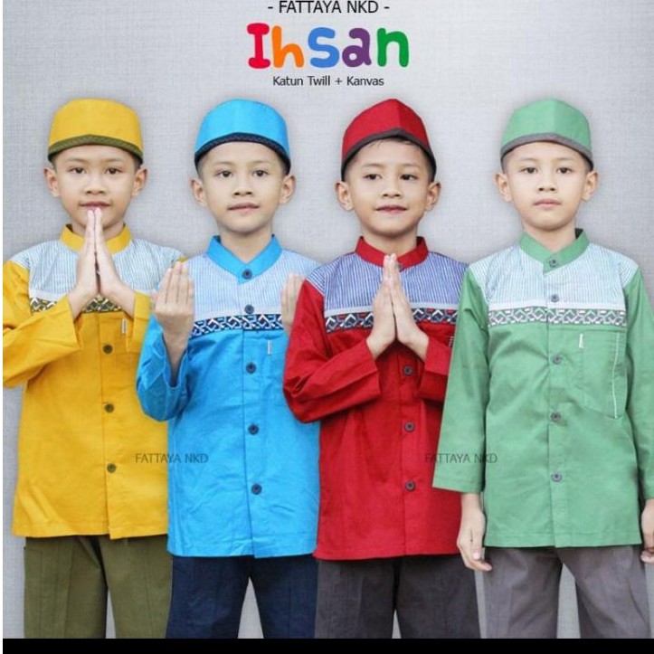 BAJU KOKO ANAK MURAH  LENGAN PANJANG COWOK SERIES IHSAN by FATAYA