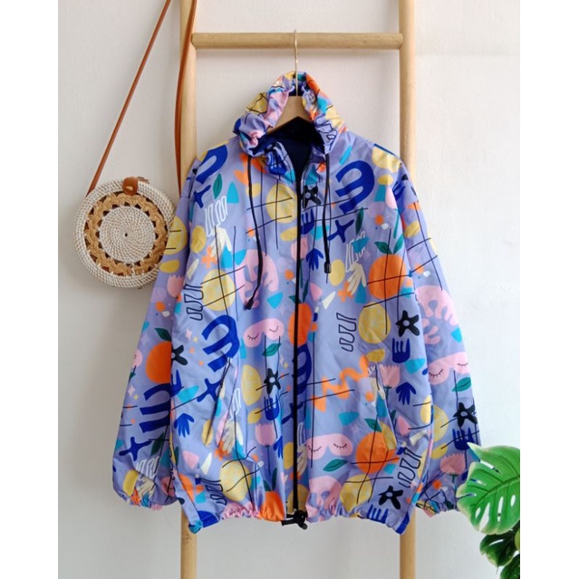JAKET PARASUT WANITA MOTIF - JAKET WANITA MURAH - JAKET PARASUT MOTIF KEKINIAN