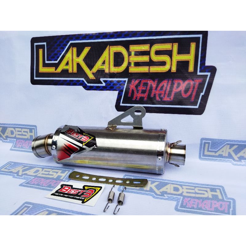 SILENCER (ONLY) KNALPOT BEST 3 (INLET 38/50) ALL MATIC BEBEK SPORT