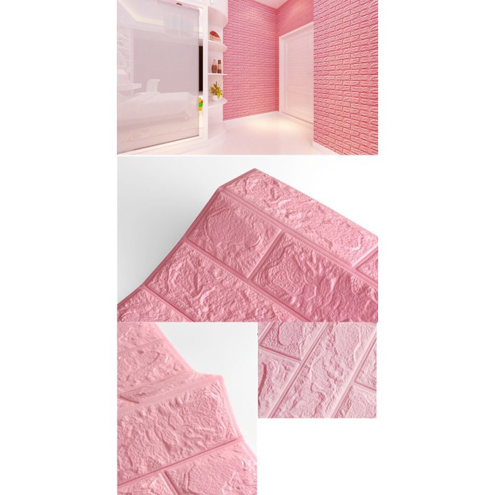 Belikuy COD Wallpaper Dinding Foam 3D Kecil Motif Batu Bata / walpaper dinding Foam U96-2