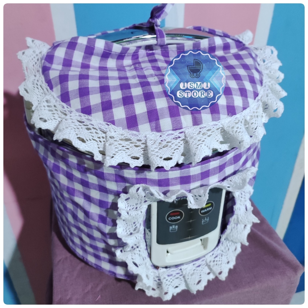 SARUNG MAGICOM Motif Kotak Gingham / Cover Pelindung Magicom Rice Cooker Estetik Kekinian Gaya Korea Bahan Katun by Ismi Store