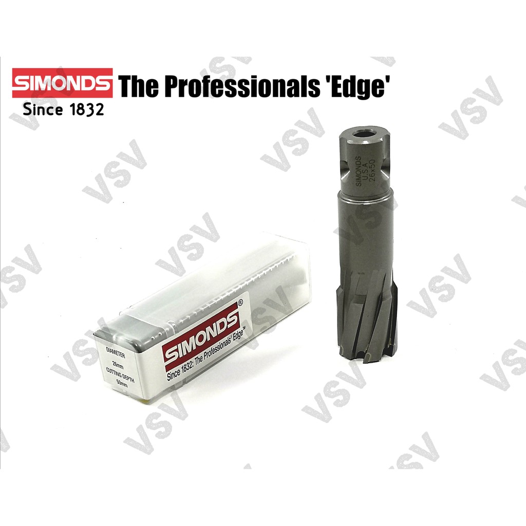 SIMONDS Annular Cutter 26mm Mata Bor Jet Broach Holesaw Bor Magnet