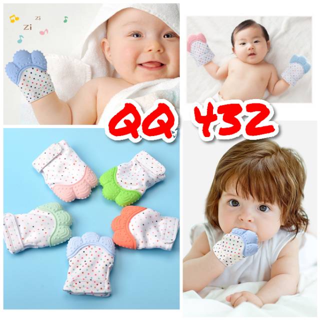 Sarung tangan gigitan bayi Baby Mitten Teether BPA Free