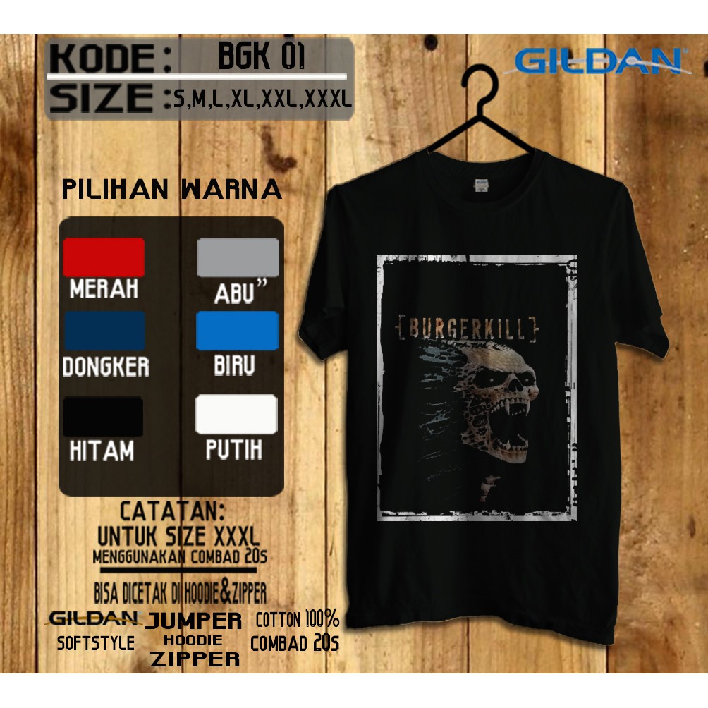Kaos burgerkill original gildan softstyle bgk01