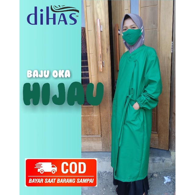 Baju Jubah OK Gown  Model Kimono Bahan Amerikan Dril