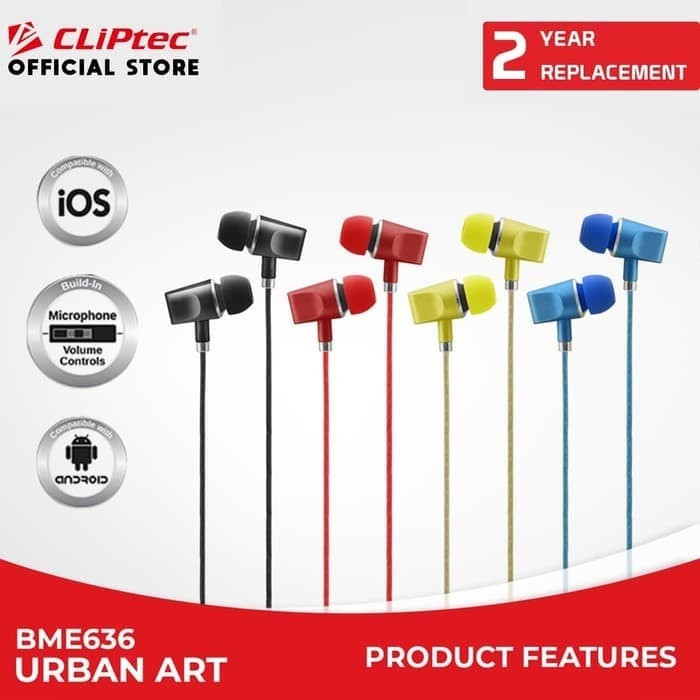 EarPhone Cliptec BME636 URBAN ART With Microphone headset