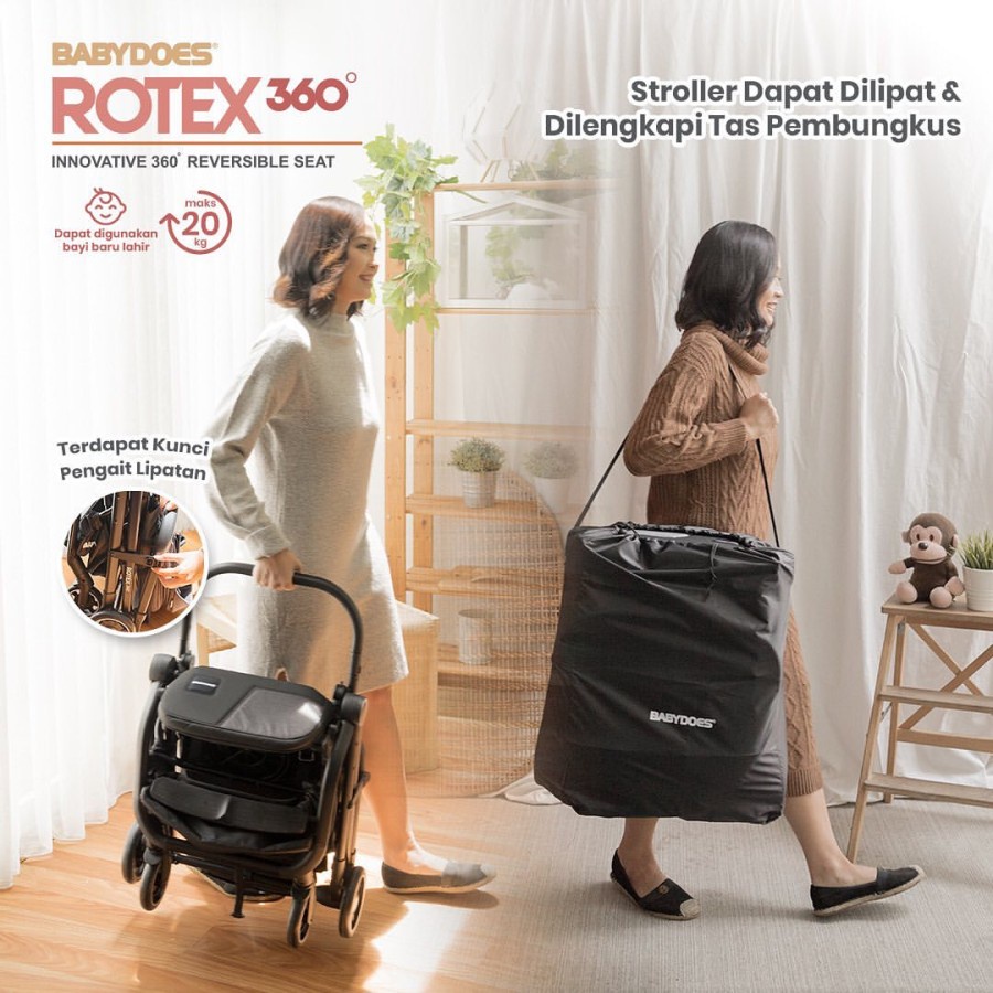 Stroller Babydoes Rotex 360 Kereta Dorong Bayi Reversible Seat Babydoes Rotex 360 Derajat