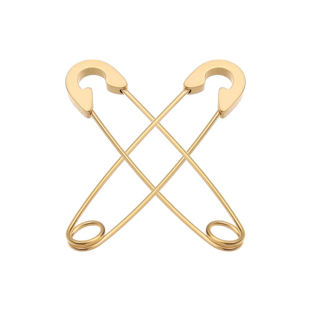 Anting Pin Punk Nanas Hadiah Pesta Elegan Kreatif Gesper Telinga Stainless Steel