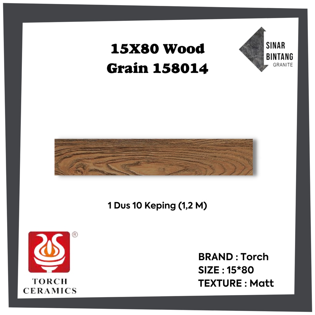Granit 15X80 | Granit Lantai Wood Grain 158014 TORCH