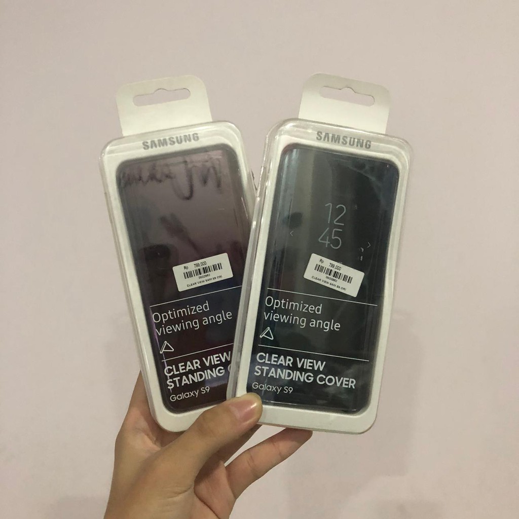 PROMO DISKON 49% FLIP COVER CLEAR VIEW SAMSUNG GALAXY S9 ORIGINAL