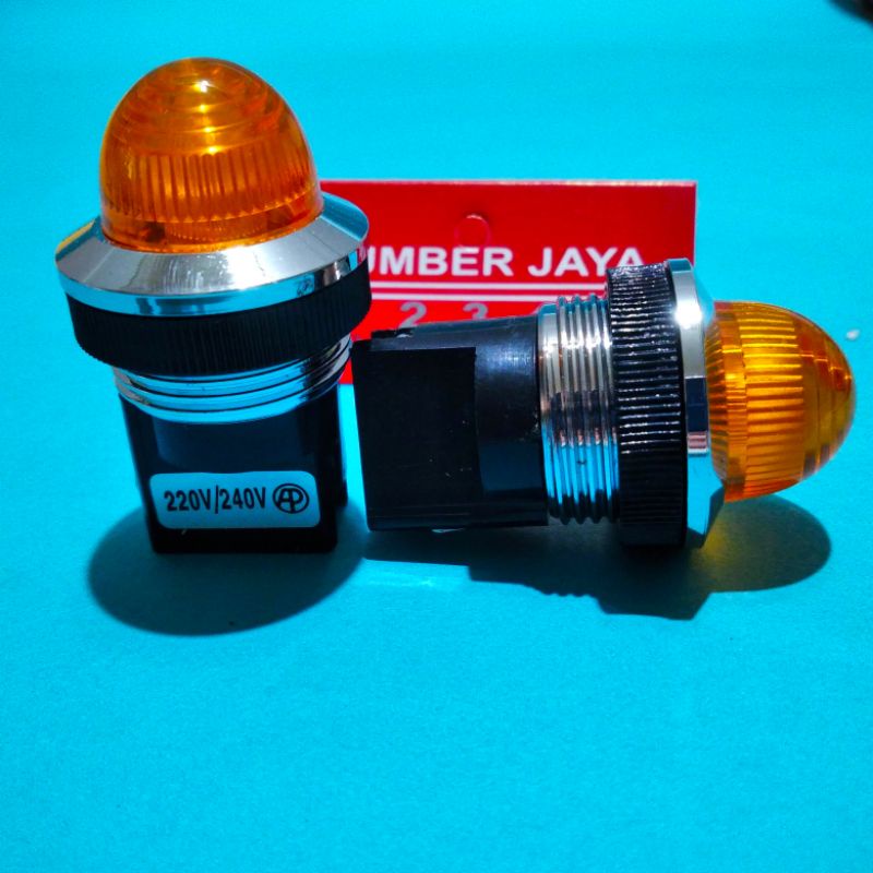 Lampu indikator kuning 240 V / indicator light singnal  / pilot lamp  TERMURAH