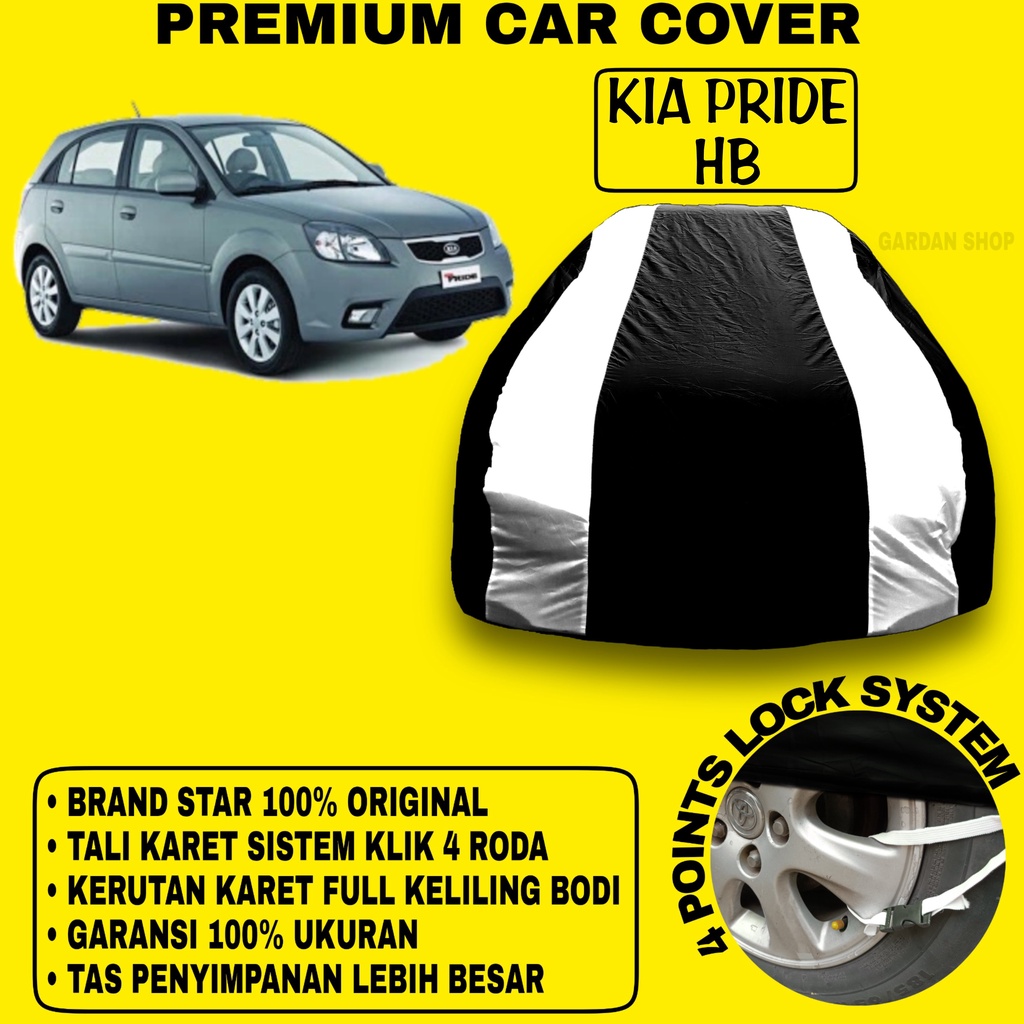 Body Cover KIA PRIDE HB Sarung Strip SILVER Penutup Pelindung Bodi Mobil Kia Pride Hatchback PREMIUM