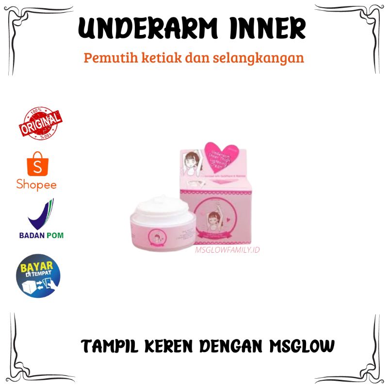 MS GLOW UNDERARM ORIGINAL | MS GLOW PEMUTIH KETIAK | PEMUTIH KETIAK TERMURAH | MS GLOW CREAM PEMUTIH